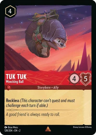 Tuk Tuk Wrecking Ball Rise of the Floodborn Lorcana card