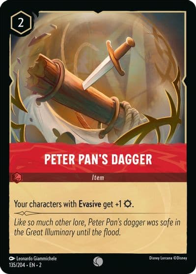 Peter Pans Dagger Rise of the Floodborn Lorcana card