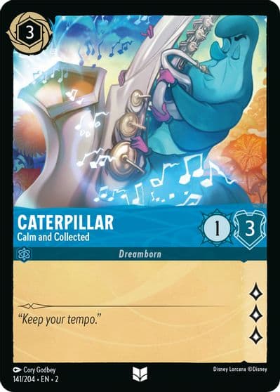 Caterpillar Calm and Collected Rise of the Floodborn Lorcana card
