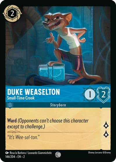 Duke Weaselton Small Time Crook Rise of the Floodborn Lorcana card