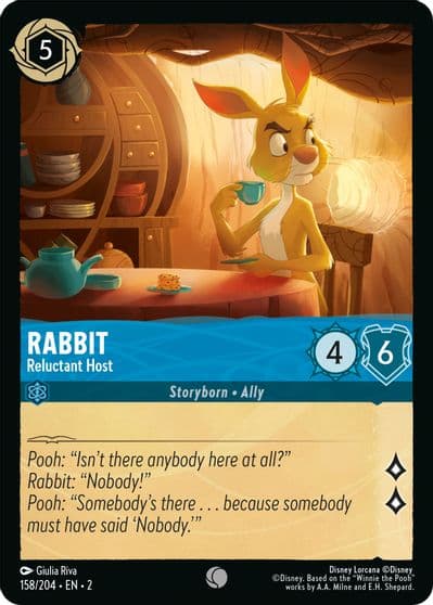 Rabbit Reluctant Host Rise of the Floodborn Lorcana card