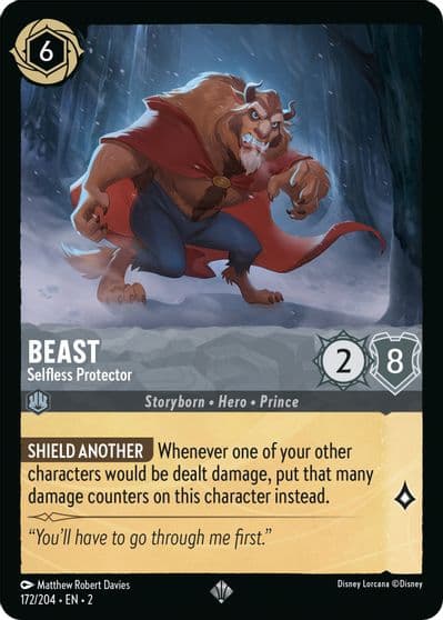 Beast Selfless Protector Rise of the Floodborn Lorcana card