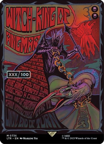 Witch king of Angmar Borderless Poster Serial Numbered Universes Beyond: The Lord of the Rings: Tales of Middle-earth Magic card