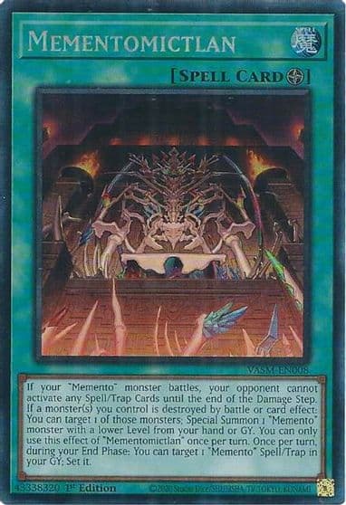 Mementomictlan CR Valiant Smashers Yu-Gi-Oh! card