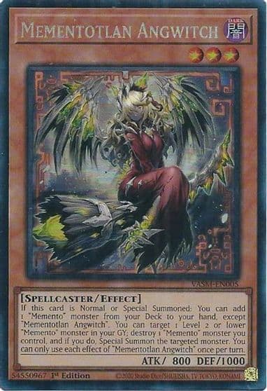 Mementotlan Angwitch CR Valiant Smashers Yu-Gi-Oh! card