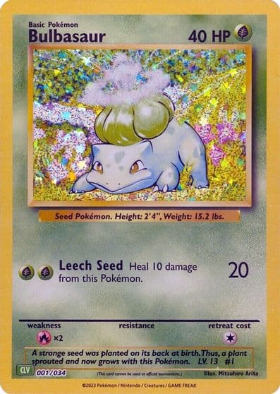 Bulbasaur Trading Card Game Classic Pokemon card
