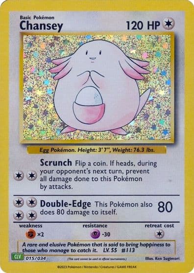 Chansey Trading Card Game Classic Pokemon card