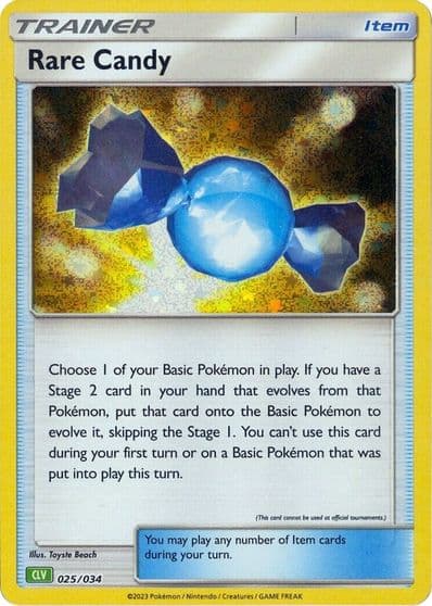 Rare Candy (CLV) Trading Card Game Classic Pokemon card