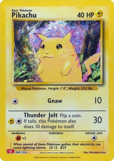 Pikachu Trading Card Game Classic Pokemon card