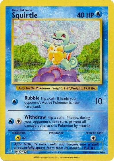 Squirtle Trading Card Game Classic Pokemon card