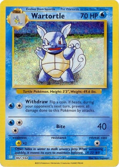 Wartortle Trading Card Game Classic Pokemon card