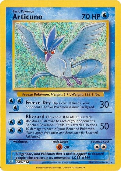 Articuno Trading Card Game Classic Pokemon card
