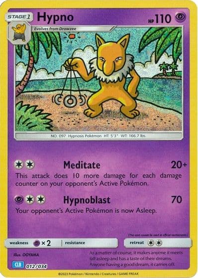 Hypno Trading Card Game Classic Pokemon card