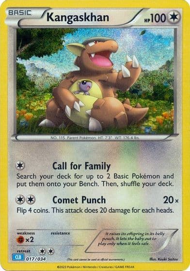 Kangaskhan Trading Card Game Classic Pokemon card