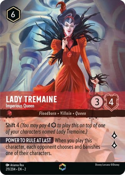 Lady Tremaine Imperious Queen Enchanted Rise of the Floodborn Lorcana card
