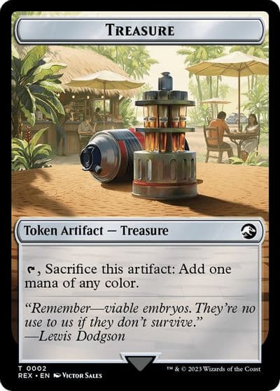Treasure 0002 Skeleton Pirate Double Sided Token Universes Beyond: Jurassic World Collection Magic card