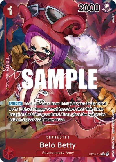 Belo Betty 015 Alternate Art Awakening of the New Era One Piece card