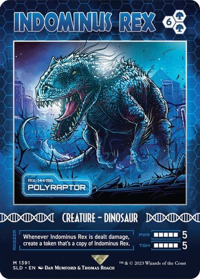 Indominus Rex Polyraptor Secret Lair Drop Series Magic card