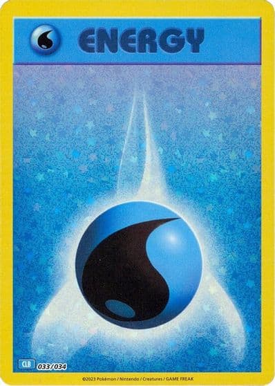 Basic Water Energy Trading Card Game Classic Pokemon card