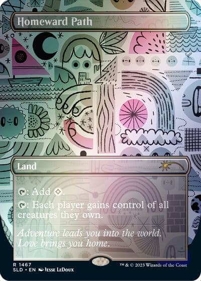 Homeward Path 1467 Rainbow Foil Secret Lair Drop Series Magic card