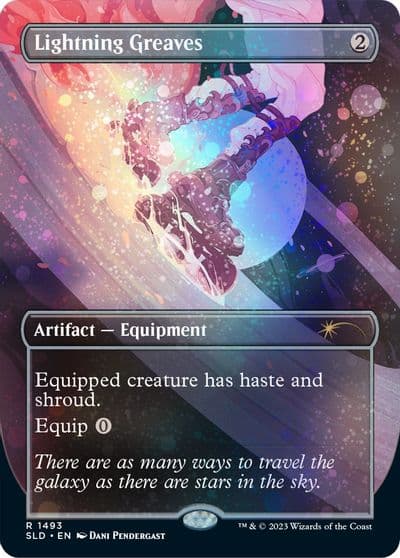 Lightning Greaves 1493 Galaxy Foil Secret Lair Drop Series Magic card