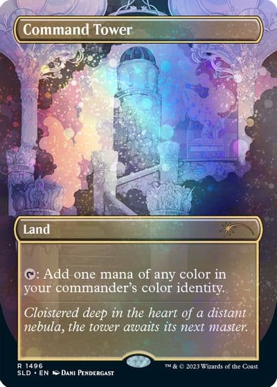 Command Tower 1496 Galaxy Foil Secret Lair Drop Series Magic card