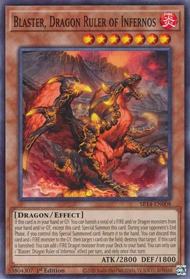 Blaster Dragon Ruler of Infernos Structure Deck: Fire Kings Yu-Gi-Oh! card