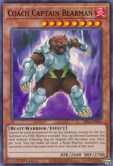 Coach Captain Bearman Structure Deck: Fire Kings Yu-Gi-Oh! card