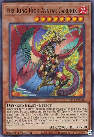 Fire King High Avatar Garunix Structure Deck: Fire Kings Yu-Gi-Oh! card