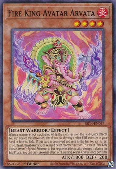 Fire King Avatar Arvata Structure Deck: Fire Kings Yu-Gi-Oh! card