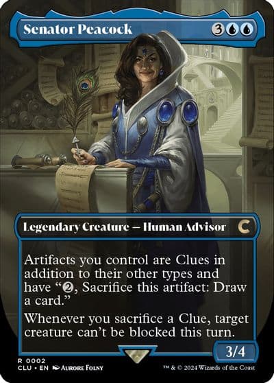 Senator Peacock Borderless Ravnica: Clue Edition Magic card