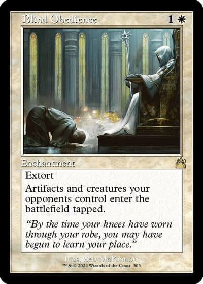 Blind Obedience Retro Frame Ravnica Remastered Magic card