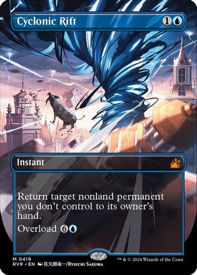 Cyclonic Rift Anime Borderless Ravnica Remastered Magic card