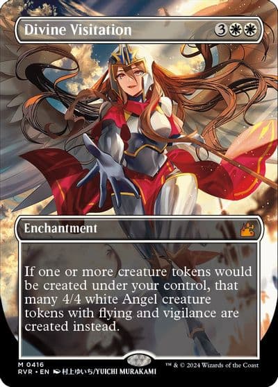 Divine Visitation Anime Borderless Ravnica Remastered Magic card