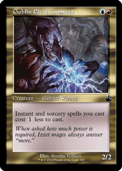 Goblin Electromancer Retro Frame Ravnica Remastered Magic card