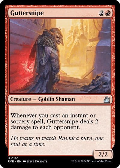 Guttersnipe Ravnica Remastered Magic card