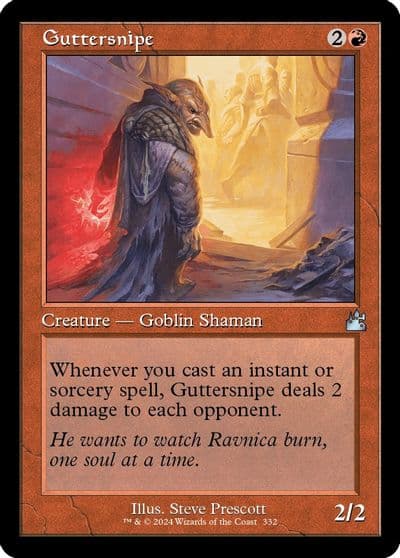 Guttersnipe Retro Frame Ravnica Remastered Magic card