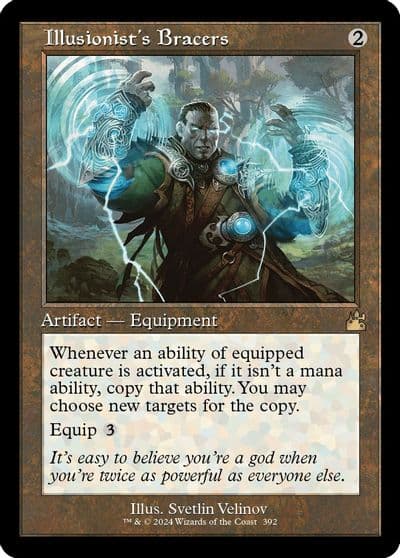 Illusionists Bracers Retro Frame Ravnica Remastered Magic card