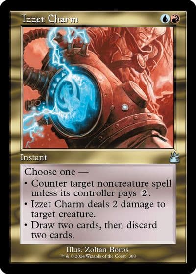 Izzet Charm Retro Frame Ravnica Remastered Magic card