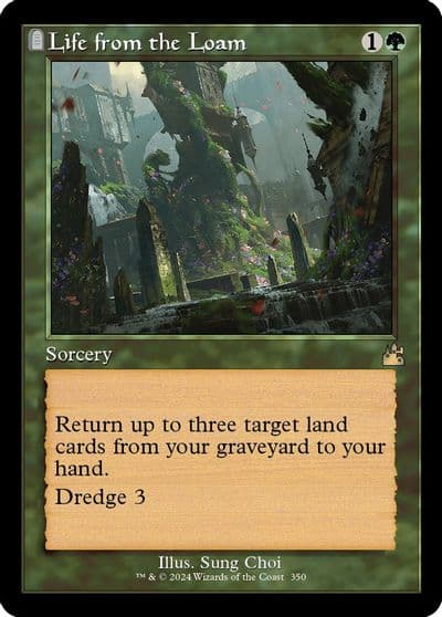 Life from the Loam Retro Frame Ravnica Remastered Magic card