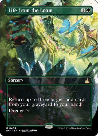 Life from the Loam Anime Borderless Ravnica Remastered Magic card