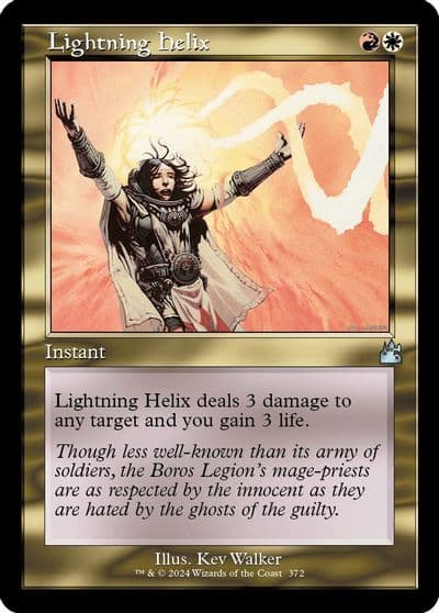 Lightning Helix Retro Frame Ravnica Remastered Magic card