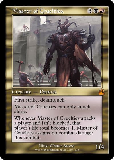 Master of Cruelties Retro Frame Ravnica Remastered Magic card