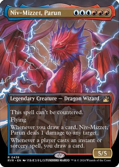 Niv Mizzet Parun Anime Borderless Ravnica Remastered Magic card