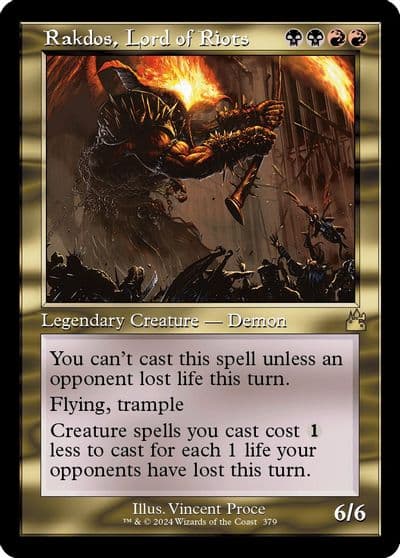 Rakdos Lord of Riots Retro Frame Ravnica Remastered Magic card
