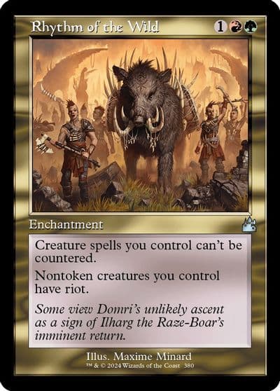 Rhythm of the Wild Retro Frame Ravnica Remastered Magic card
