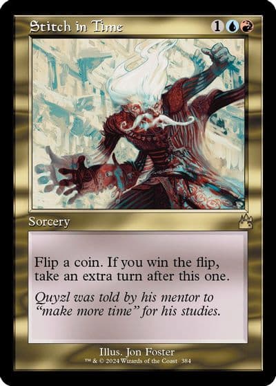 Stitch in Time Retro Frame Ravnica Remastered Magic card