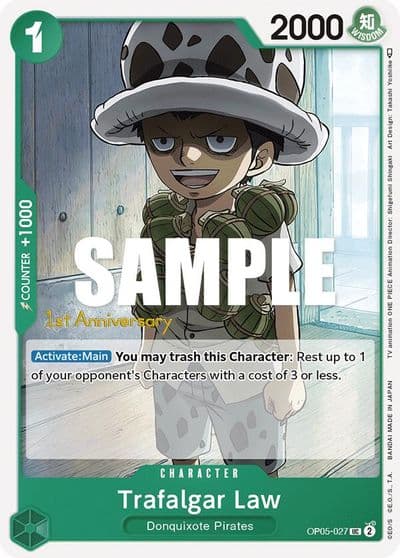 Trafalgar Law 027 Awakening of the New Era: 1st Anniversary Tournament Cards One Piece card