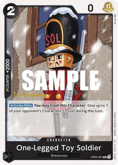 One Legged Toy Soldier Awakening of the New Era: 1st Anniversary Tournament Cards One Piece card