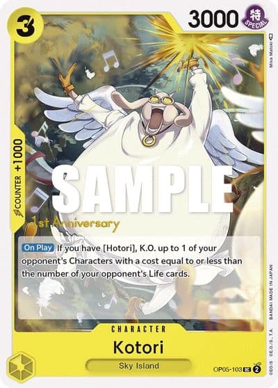 Kotori Awakening of the New Era: 1st Anniversary Tournament Cards One Piece card